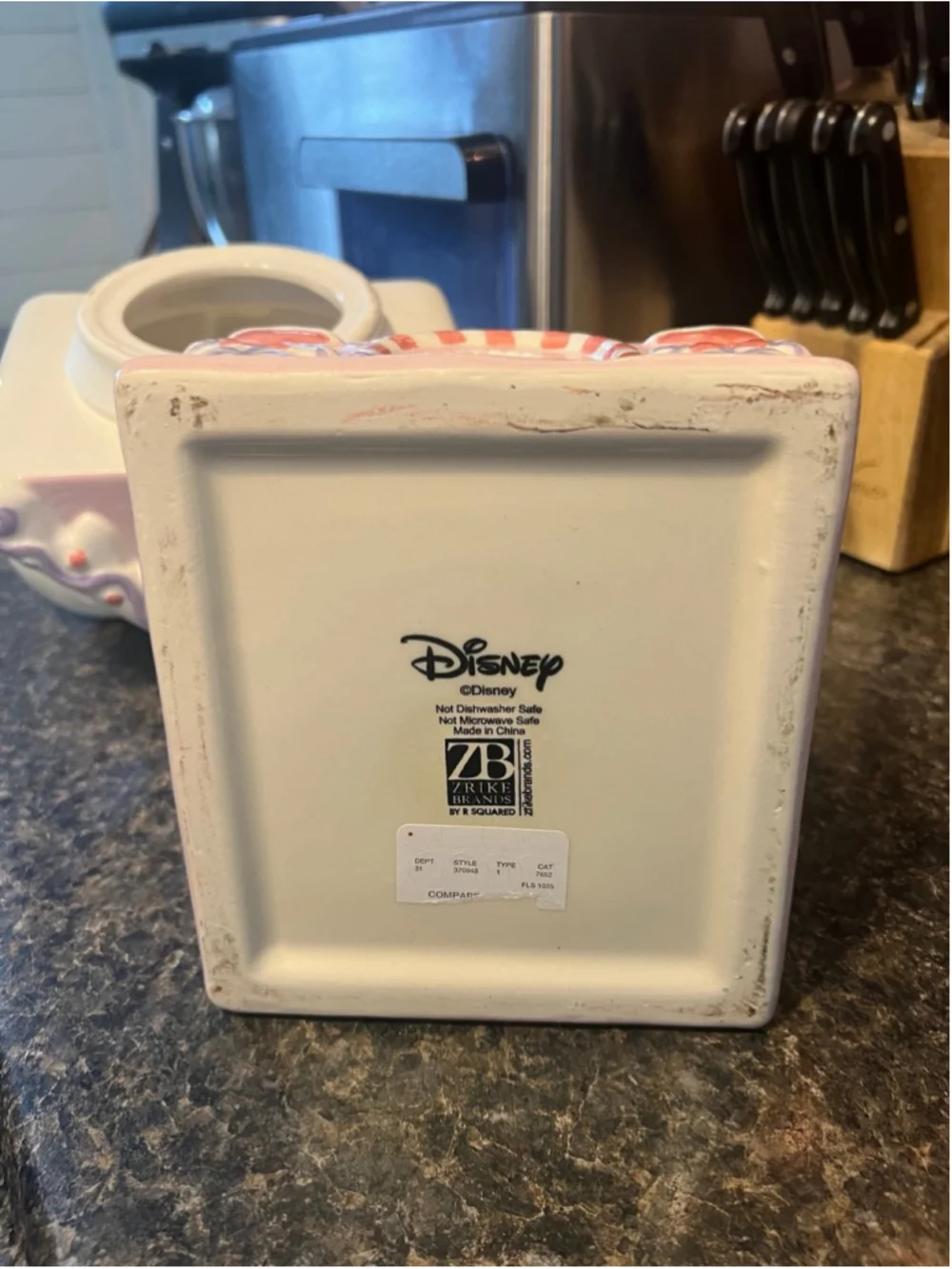 New Christmas Disney Minnie Mouse Gingerbread House Cookie Jar Canister